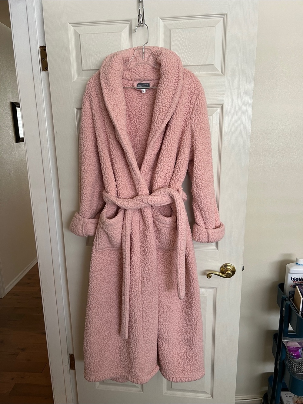 Berkshire Double-Sided Long-Line Blush Sherpa Robe LG